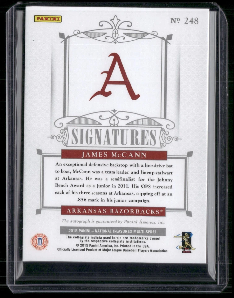 2015 Panini James McCann Immaculate Collection Signatures #248 #99 - Image 2 of 2