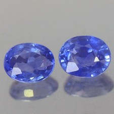 0.76CT EXCEPTIONAL VVS PAIR OVAL HEATED ONLY CEYLON BLUE SAPPHIRE NATURAL