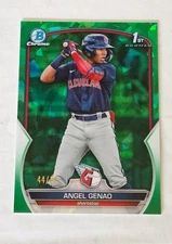 2023 Bowman Chrome Prospects Sapphire Angel Genao Forst Green Refractor #/50...