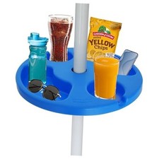 13" Beach Umbrella Table Tray for Beach, Patio, Garden, Swimming Pool Blue