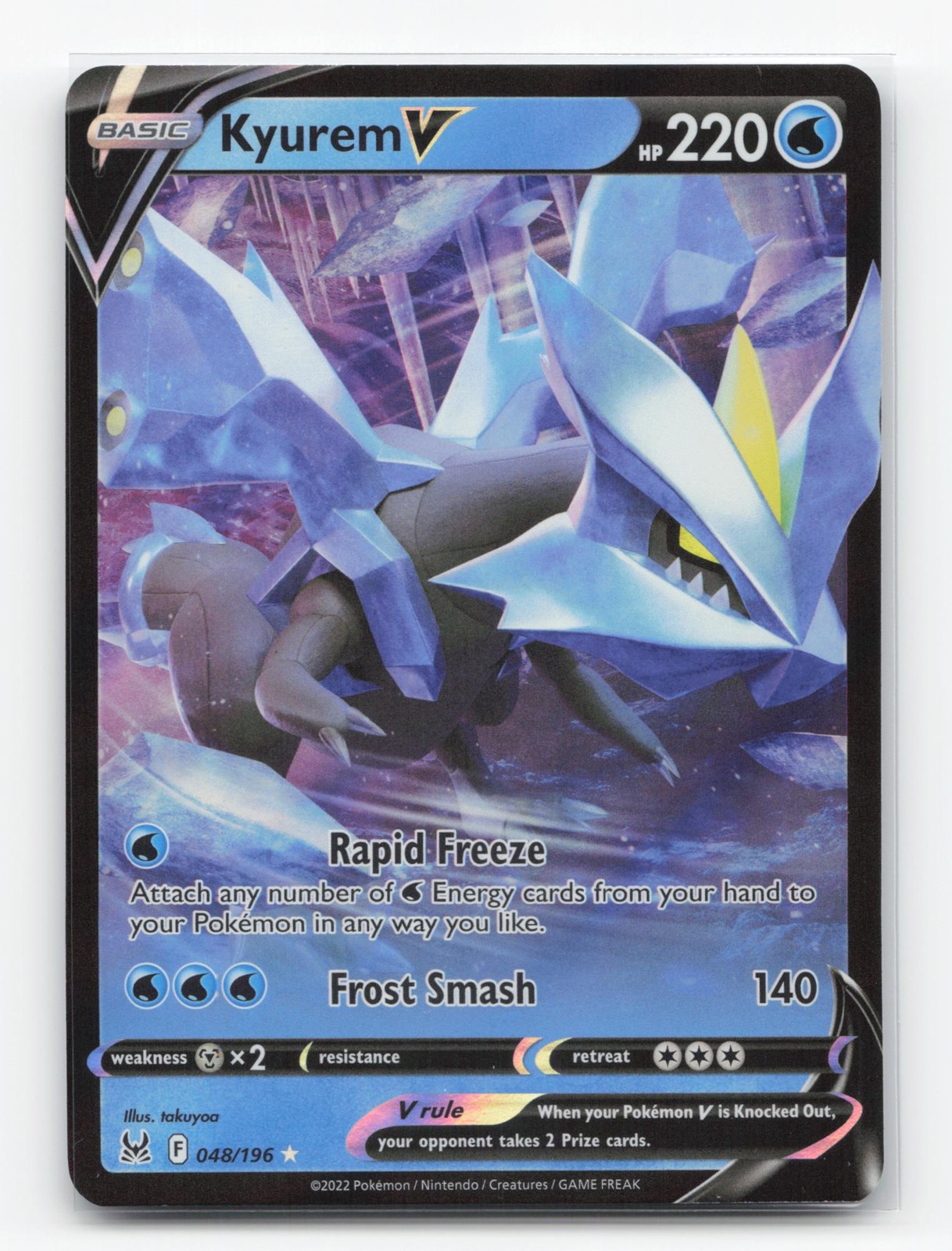 Pokemon TCG - Kyurem V 048/196 Near Mint Holo V Rare Lost Origin