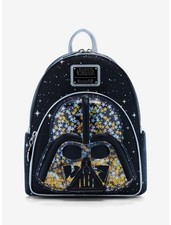 Star Wars Darth Vader Helmet Glitter Loungefly Mini Backpack Bag NWT SOLD OUT