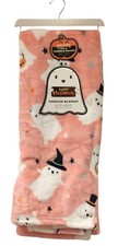 Happy Halloween Pink Baby Ghost Characters Toddler Plush Blanket 40" x 50"