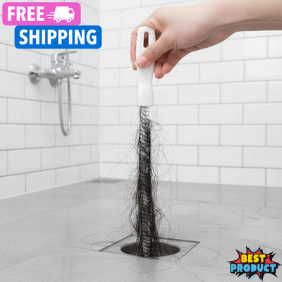 #ad 1pc Drain Cleaning Tool Kit Flexible Drain Snake And Brush Hair Clog Remover $3.99