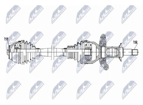 NTY Driveshaft NPW-BM-183 for BMW Front Axle Left, 902 mm