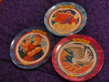 VTG McDonald’s Disney Hercules Plates 1997 Hercules Zeus Pegasus Lot Of 3 90’s!