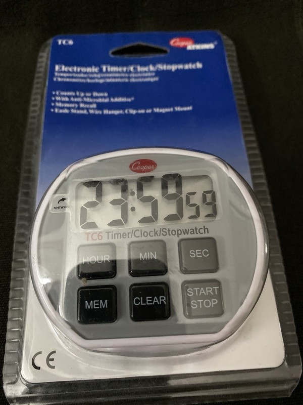 Cooper Atkins TC6 Timer Clock Stopwatch, 6-Button [NEW]