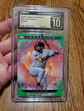 2024 Topps Inception #64 Tyler Black Green RC CGC PRISTINE 10 Pop 1 Brewers Rare