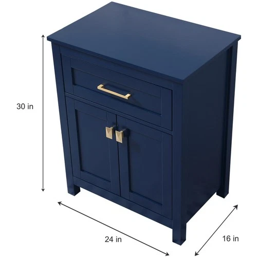 Elegant Lighting SC012430BL Adian Blue Bathroom Storage Cabinet - Picture 8 of 11