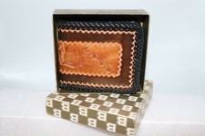 Vintage Leather Wallet Western Embossed GARY with Horses Scene