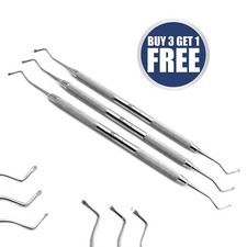Dental Spoon Excavator Double Ended Set Of 3 Surgical Surgery Instruments CE