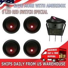 5 Rocker Switch Toggle 12v Led Light Car Auto Boat Round Onoff Spst 20 Amp 5 Rocker Switch Toggle 12v Led Light Car Auto Boat Round Onoff Spst 20 Amp