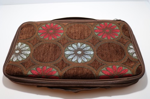 Ensemble étui et accessoires rembourrés pour ordinateur portable avec art imprimé floral assortis - Photo 3/11