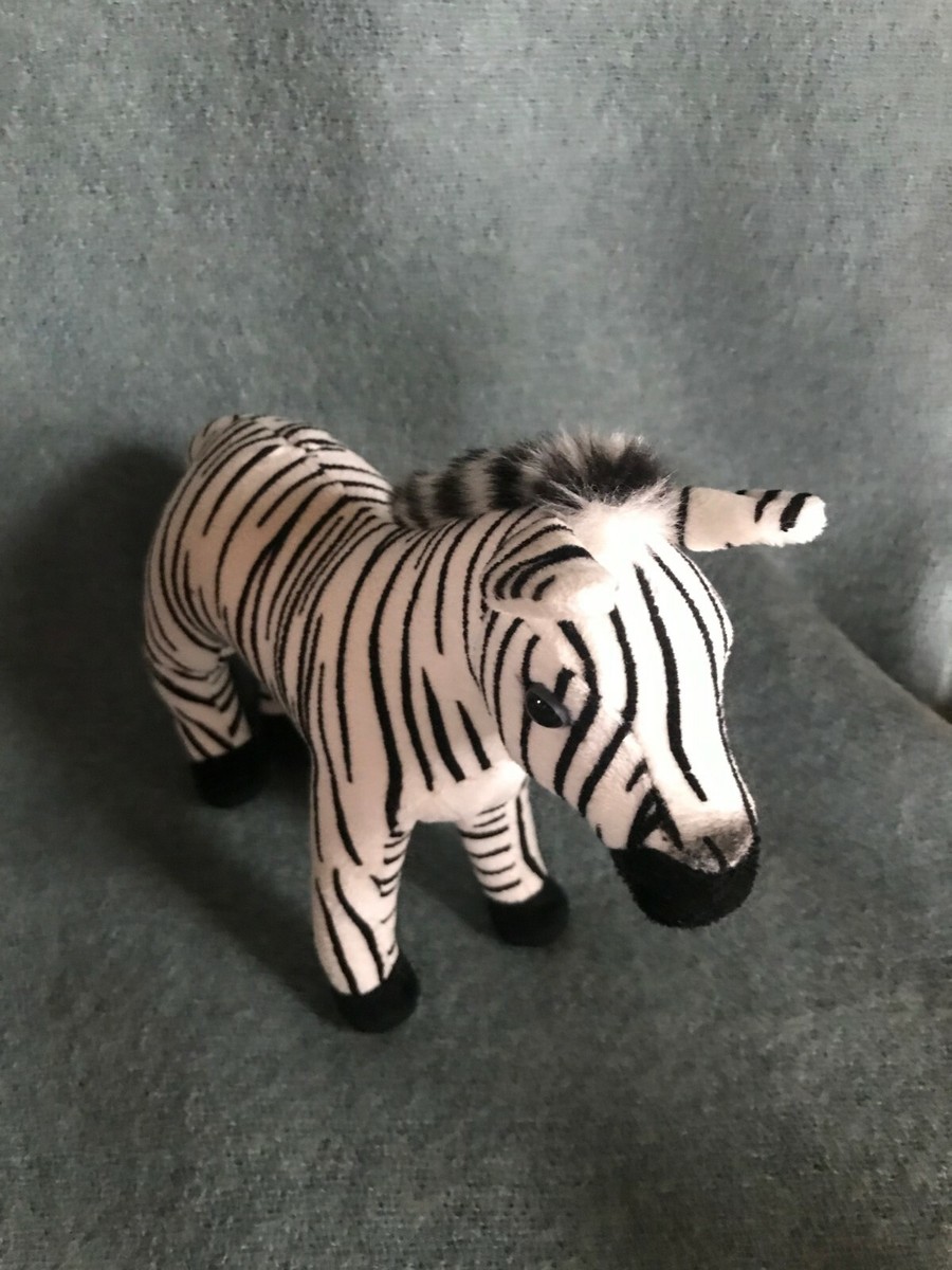 Gently Used FAO Schwartz Plush Black & White ZEBRA Stuffed Animal