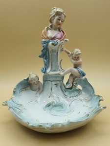 Coupe Vide Poche Biscuit Fin Xix Sein Decouvert H18 L 15 Cm Bon Etat Ebay