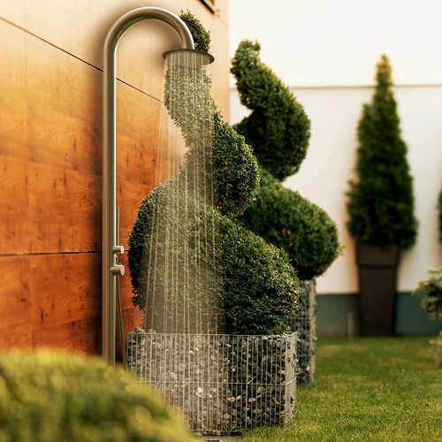 Designer Gartendusche Außendusche aus V4A / 316 Edelstahl Modell "NOE" - Bild 3 von 9