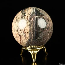 2.1" Phantom Quartz Rock Crystal Hand Carved Crystal Ball/Sphere, Healing