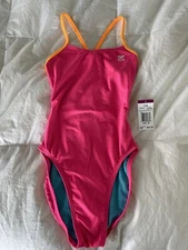 TYR Women’s Durafast Cutoutfit, Size 26, Pink