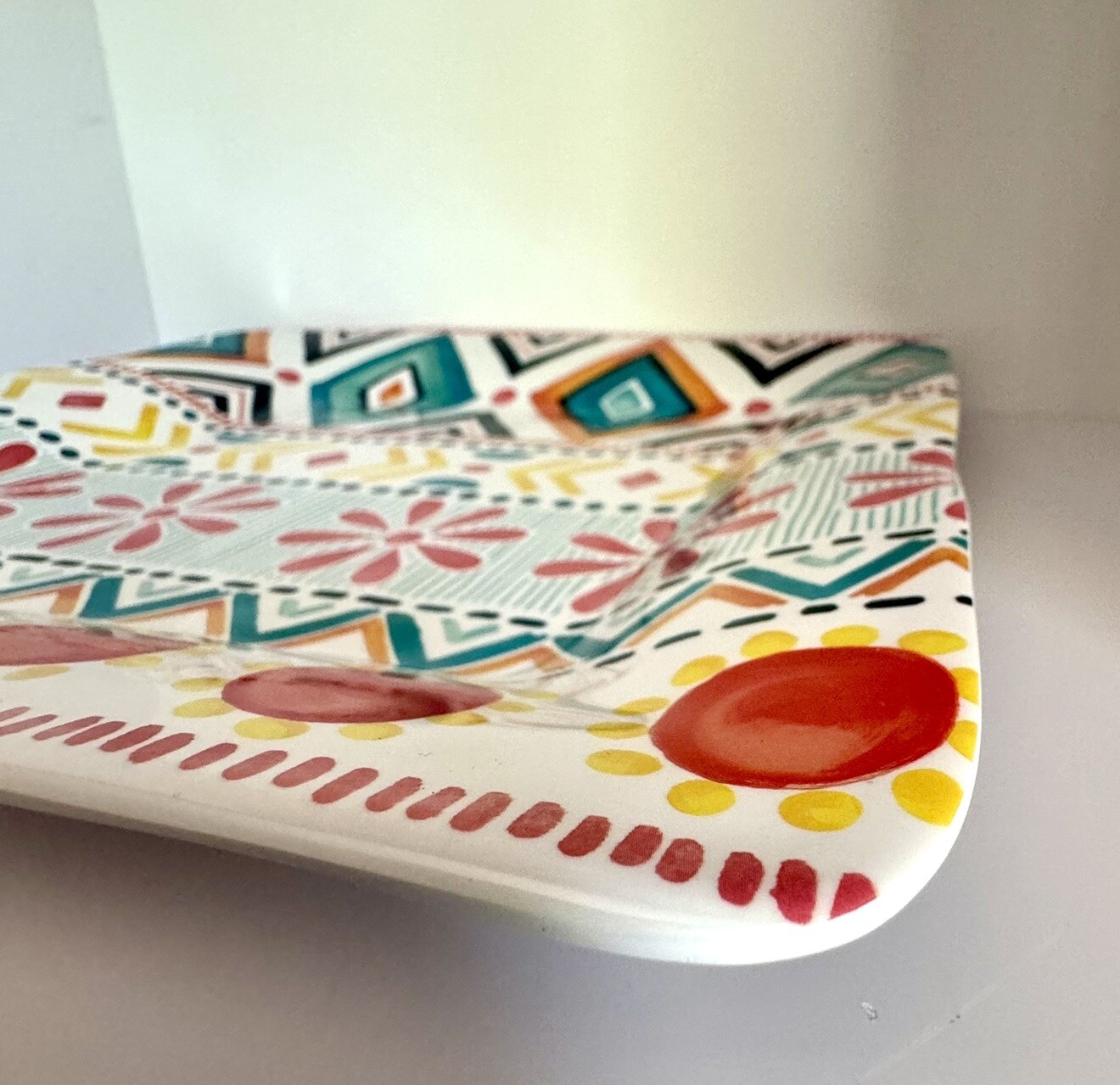 Set 6 Pier 1 Turquoise Orange Yellow Aztec Southwest Melamine 10 ...