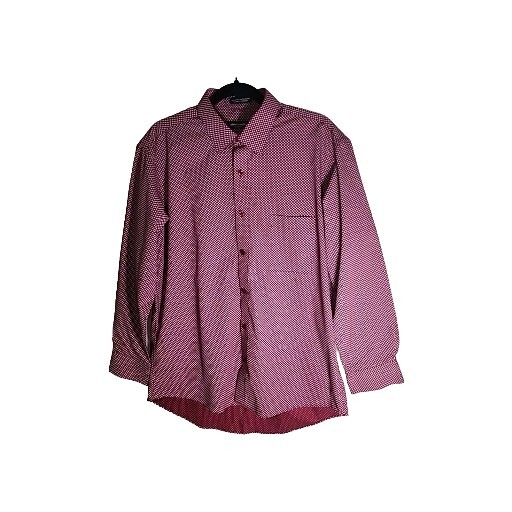 PIERRE CARDIN Burgundy Slim Fit Dress Shirt Size L 32/33