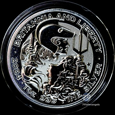 2024 Britannia & Liberty Silver 1 oz Royal Mint UK Coin BU .999