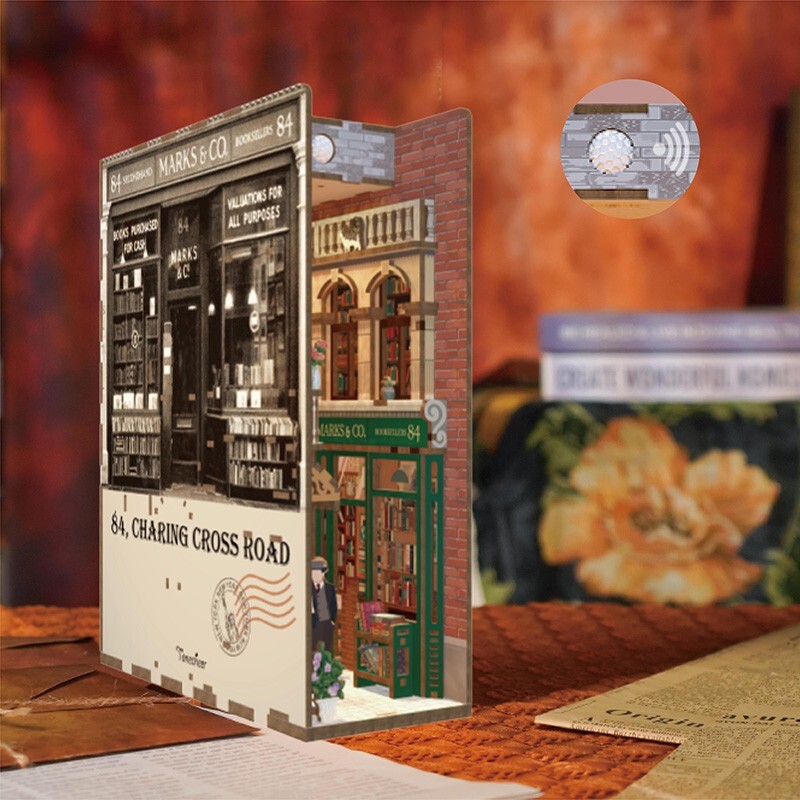 Book Nook 84 Charing Cross Road Maquette 3D en Bois - Cadeau Idéal DIY