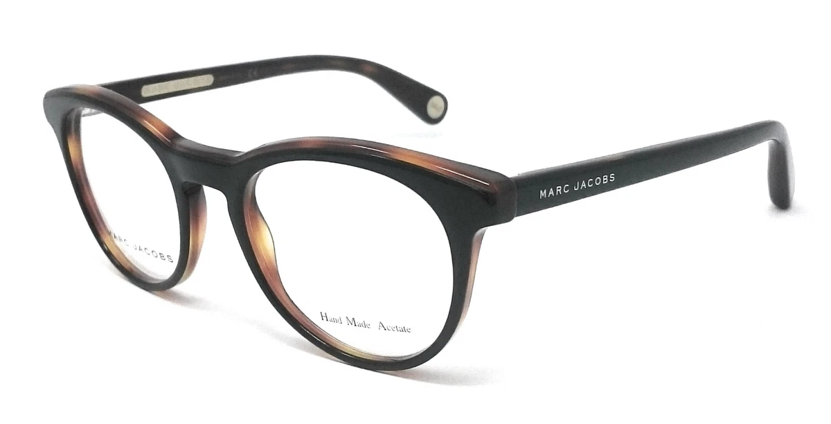 MARC JACOBS MJ 480 BG4 BLACK ROUND TURTLE EYEGLASSES WOMEN