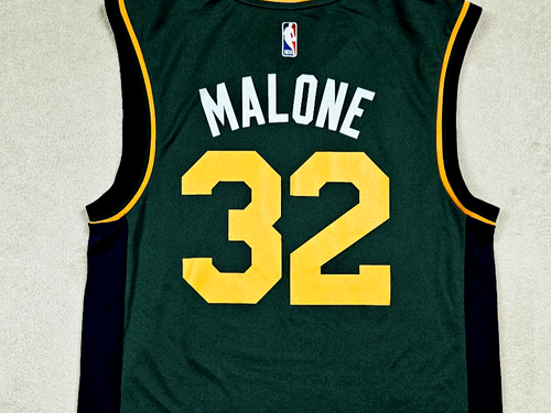 Adidas Karl Malone Utah Jazz Replica Alternative Jersey - Green - Men’s Medium - Picture 2 of 9