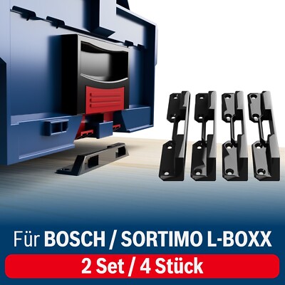2 set/4 pcs PC holder for Sortimo Bosch L-Boxx suitcase organizer mount clip