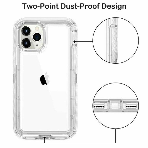 For iPhone 16e 15 Pro Max 14 13 12 11 XR XS Heavy Duty PC Shockproof Phone Case - Picture 10 of 36