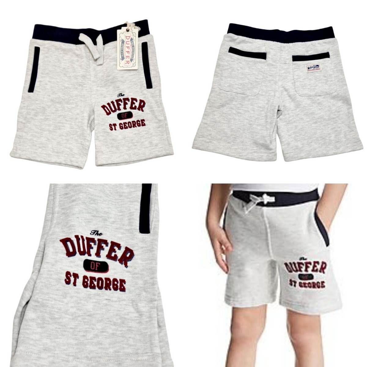 Duffer of St George Boys Grey Sweat Shorts Size Years 23
