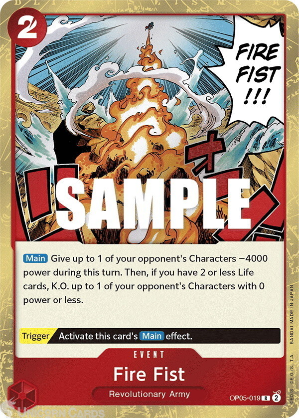 OP05-019 Fire Fist :: Rare One Piece TCG Card :: OP05: Awakening