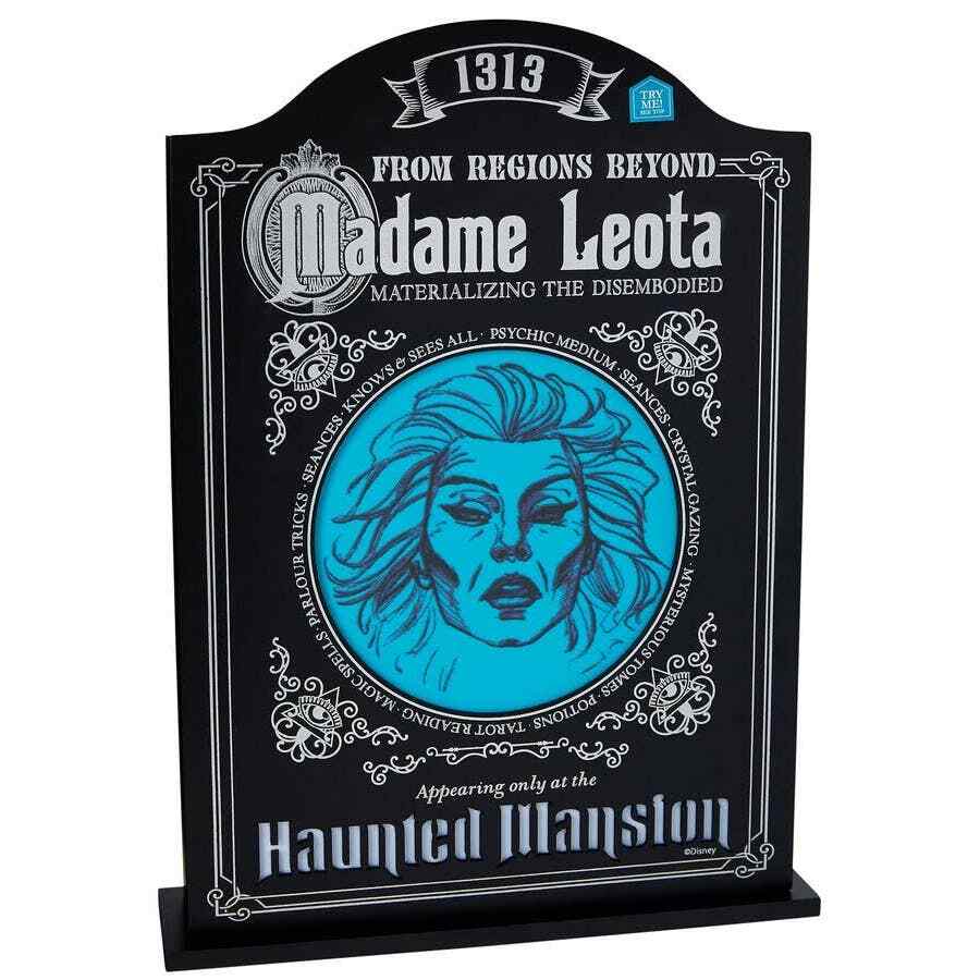 New Madame Leota Light Up Sign Halloween Decor Disney Haunted Mansion Tabletop