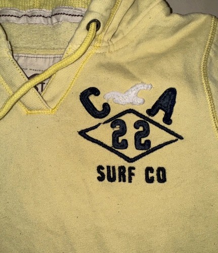 Hollister Hoodie Pastel Yellow Small size Front Pockets - Picture 3 of 6