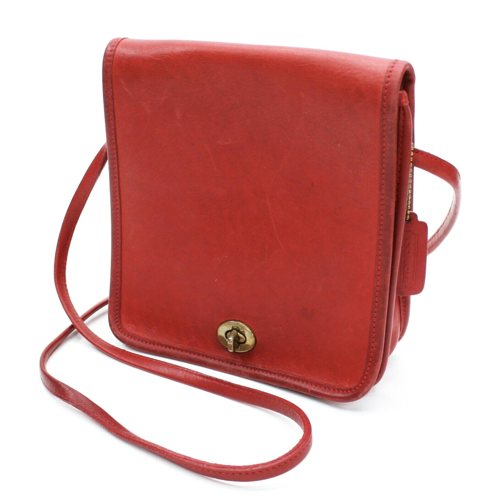 red coach crossbody purse