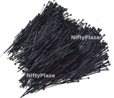 NiftyPlaza 4 Inch Cable Ties - 1000 Pack - UV Weather Resistant 18 lbs Zip Ties