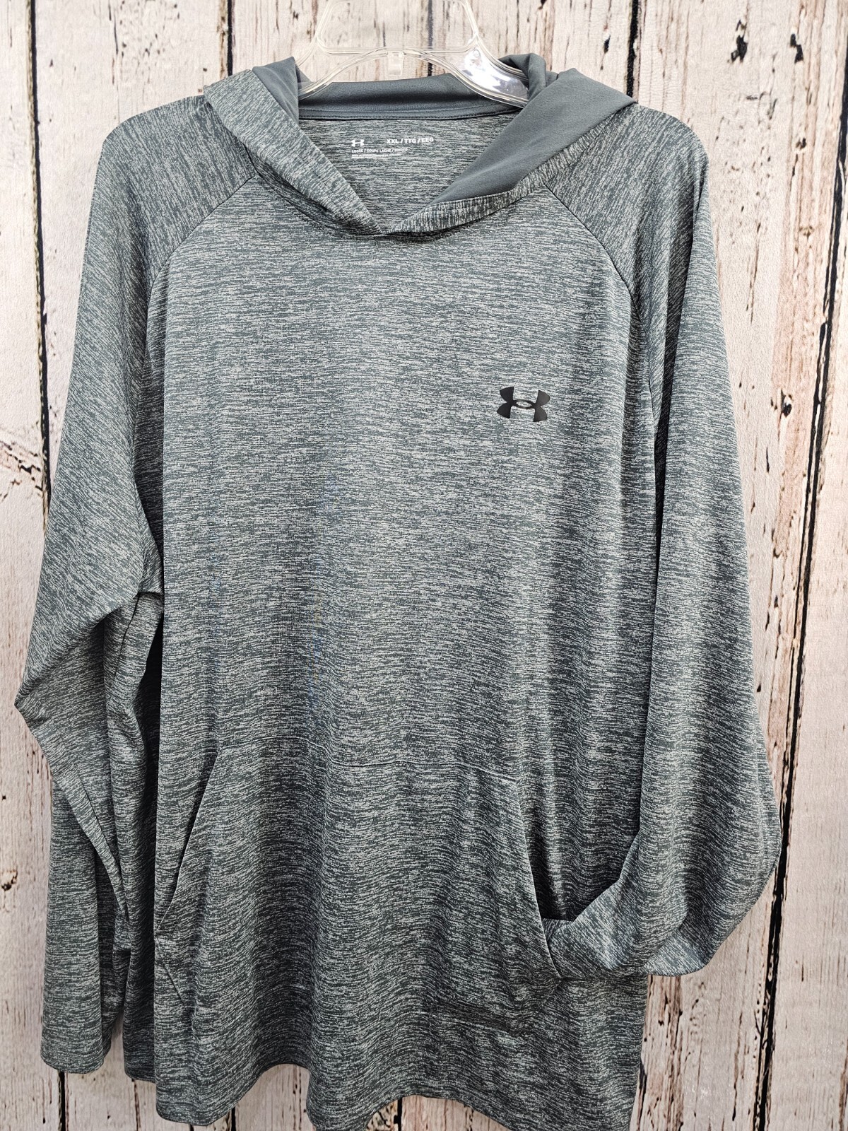 GC Men's XXL Under Armour UA Tech Hoodie 2.0 Green Spacedye Pullover