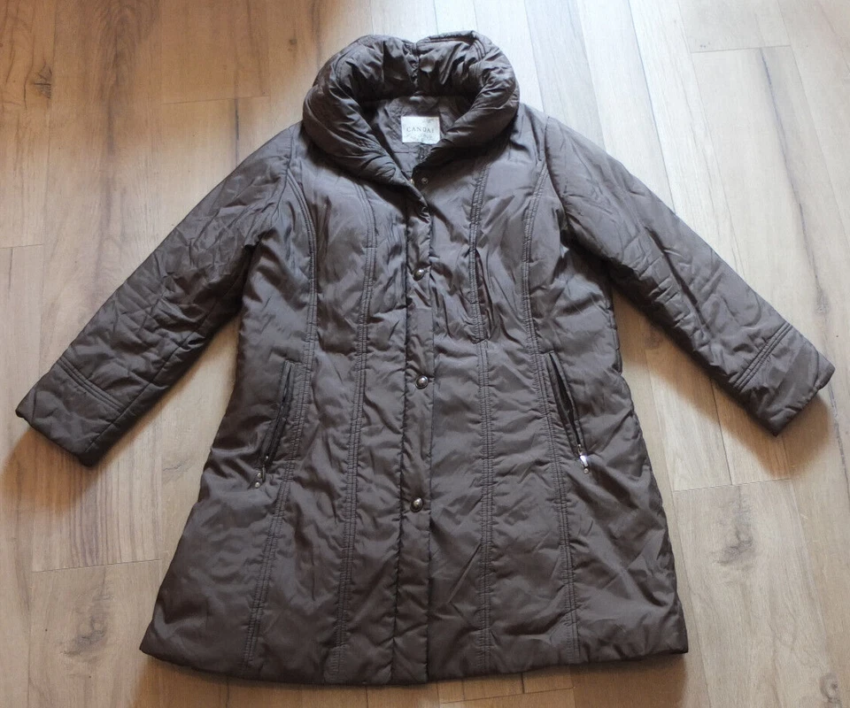 * CANDA C&A Winter Mantel Gr. 50 TOP gefüttert Braun - Bild 3 von 4