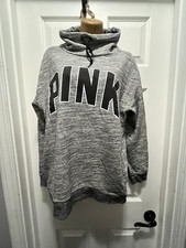 Victoria Secret "Pink" Cowl Neck Pull Over Logo Sweatshirt small