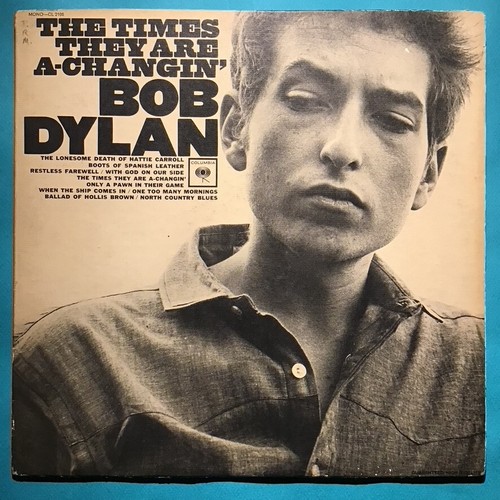 BOB DYLAN THE TIMES THEY ARE A-CHANGIN' ERSTE PRESSUNG 1964 VINYL LP SCHALLPLATTE 12 ZOLL