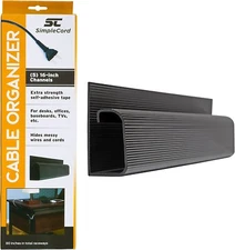 J Channel Desk Cable Organizer by SimpleCord - 5 Black