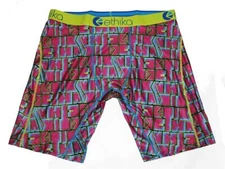Ethika the Staple Allover Print "ETHIKA" Script Long Boxer Briefs Men's XL NIP