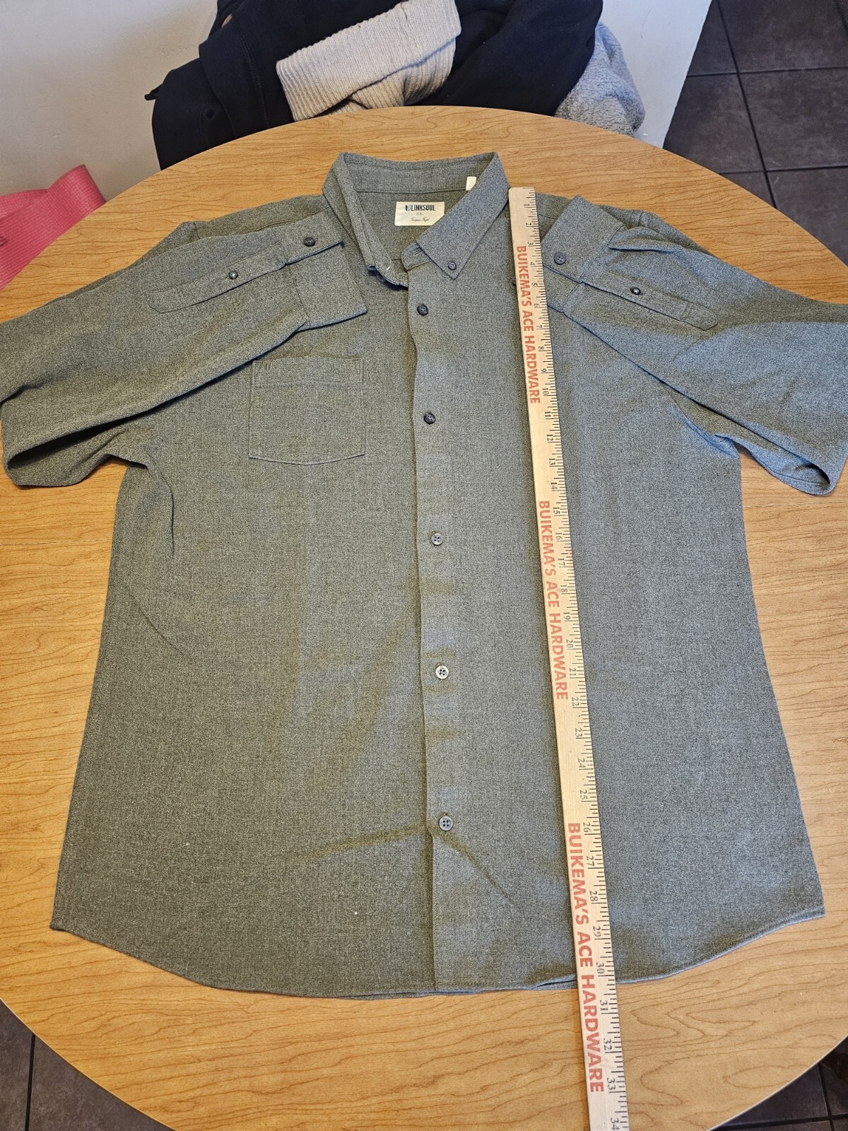 Linksoul Anchorage Flannel Shacket Button Down Me… - image 4