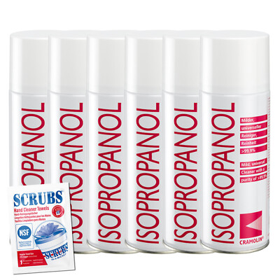 6x ISOPROPANOL 200ml Cramolin 4021411 IPA 99,9% Fettlöser Oberflächenreiniger