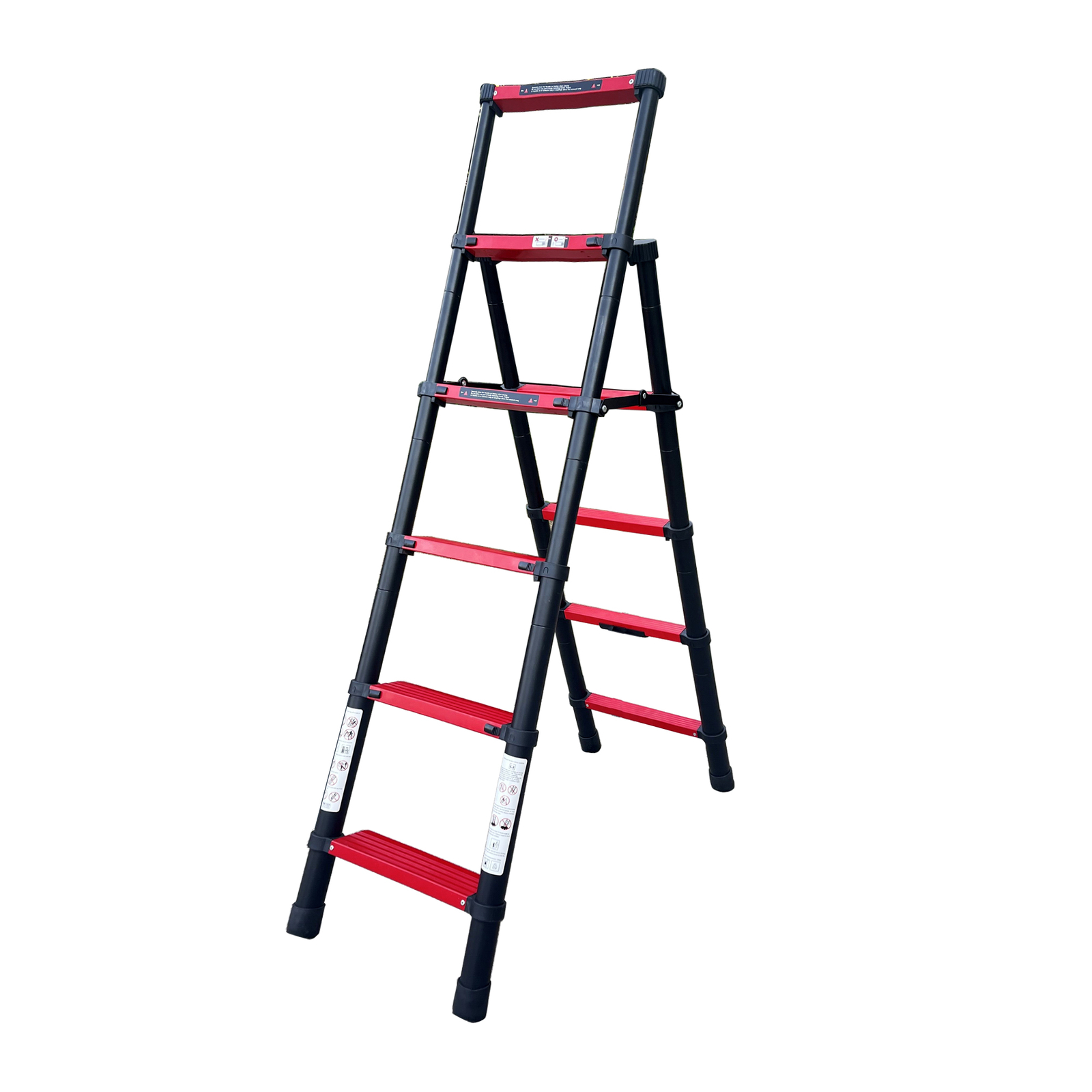 Aluminium Folding Step Ladder Home 5+6 Tread Platform Telescopic Safety