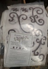 Tatouage Dry Rub Transfer Kit Carolyn Yovan Iron Fence Garden Birds and Flowers