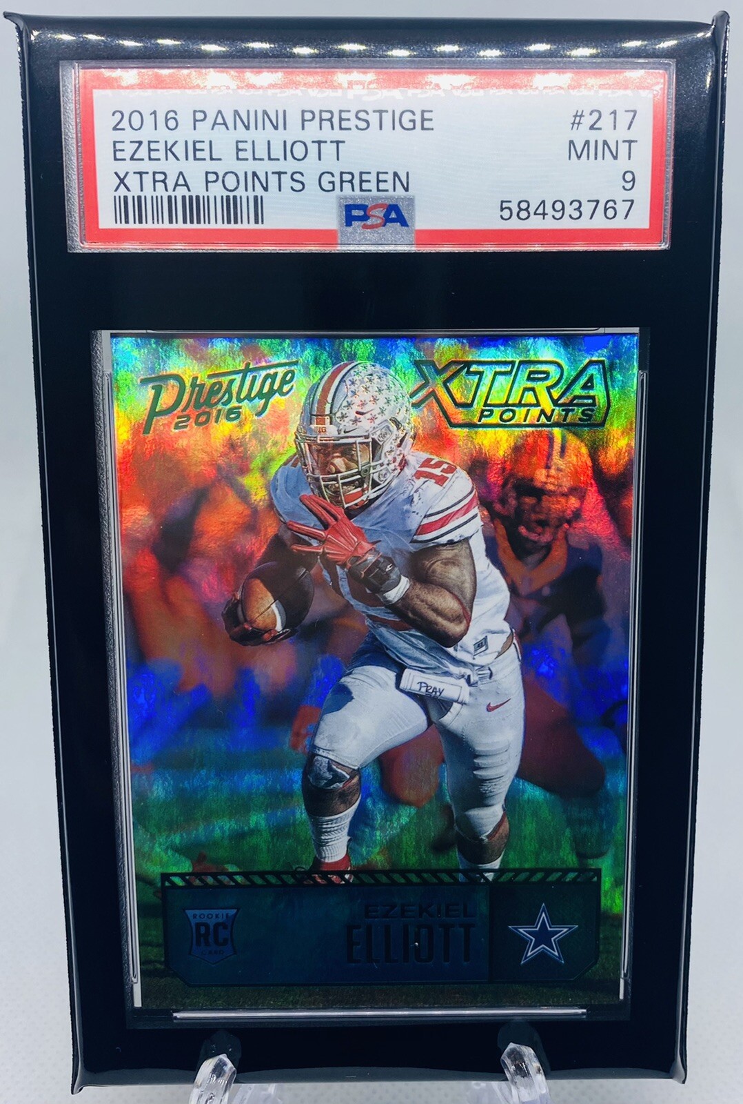 Ezekiel Elliott Panini Prestige #217 Xtra Points Green