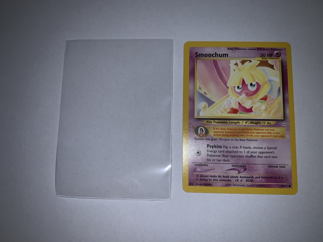 Smoochum Pokemon Card Trading Card Basic 54/64