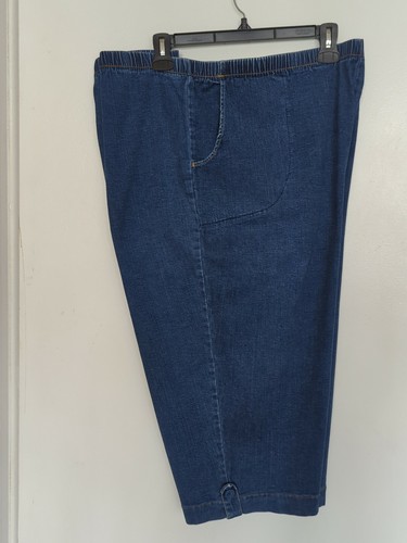 Capri Crop Jeans Elastic Waist Pull 