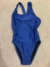 Girls Blue Racing Swim Team Swimsuit Size 24 New $50